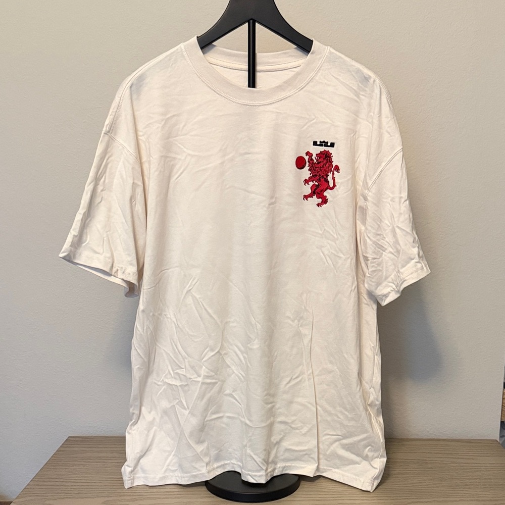 Nike White Tee with Red Graphic